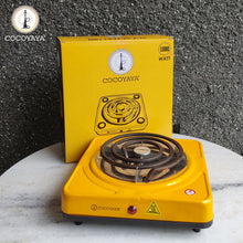 Load image into Gallery viewer, COCOYAYA Big Hot Plate Charcoal Starter (Radiant, Electronic Hookah Coal Burner) - 1000 Watt Yellow