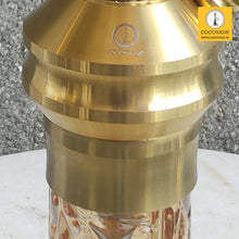 Load image into Gallery viewer, COCOYAYA Jade Series Valeriya Zeta Hookah Golden ( Design 4 Orange Base )(with bag)