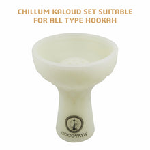 Load image into Gallery viewer, COCOYAYA Silicon Glow Chillum For All Hookah White
