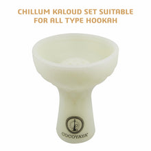 Load image into Gallery viewer, COCOYAYA Silicon Glow Chillum For All Hookah White