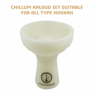 COCOYAYA Silicon Glow Chillum For All Hookah White