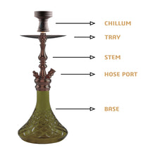 Load image into Gallery viewer, COCOYAYA Prince Series Simba Hookah Green Rose Golden(with bag)