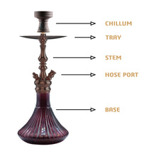 Load image into Gallery viewer, COCOYAYA Prince Series Simba Hookah Purple Rose Golden(with bag)