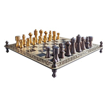 Load image into Gallery viewer, COCOYAYA Stainless Steel Chess Board Set Black Golden (12x12 Inches)