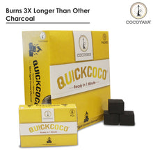 Load image into Gallery viewer, Cocoyaya Pack of 2 Quick Light Coconut Charcoal For Hookah Shisha - 12 Packet (144 Cubes)