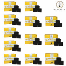 Load image into Gallery viewer, Cocoyaya Pack of 12 Quick Light Coconut Charcoal For Hookah Shisha - (216 Cubes)