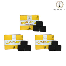 Load image into Gallery viewer, Cocoyaya Pack of 3 Quick Light Coconut Charcoal For Hookah Shisha - (54 Cubes)