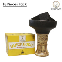 Load image into Gallery viewer, Cocoyaya Pack of 12 Quick Light Coconut Charcoal For Hookah Shisha - (216 Cubes)