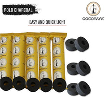 Load image into Gallery viewer, COCOYAYA Polo Quick Light Charcoal for Hookah - 5 Rolls (50 Disks)