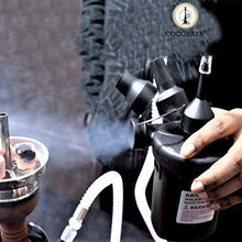 Load image into Gallery viewer, COCOYAYA Mini Starter Electric Air Pump Bong Glass Full Burn Charcoal Compatible with Hookah Accessories Black