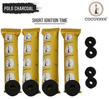Load image into Gallery viewer, COCOYAYA Polo Quick Light Charcoal for Hookah - 4 Rolls (40 Disks)