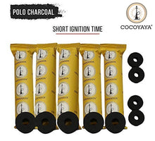 Load image into Gallery viewer, COCOYAYA Polo Quick Light Charcoal for Hookah - 5 Rolls (50 Disks)