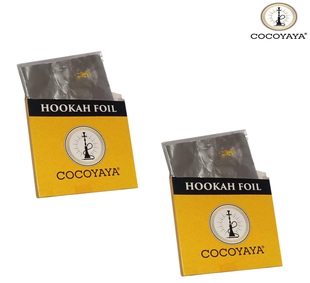 COCOYAYA Aluminium Foil Paper Precut for All Hookah (Pack of 2