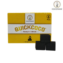 Load image into Gallery viewer, Cocoyaya Quick Light Coconut Charcoal For Hookah Shisha - ( 6 Cubes )