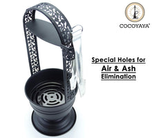Load image into Gallery viewer, COCOYAYA Crown Large Hookah Charcoal Holder Stand (45cm) Black