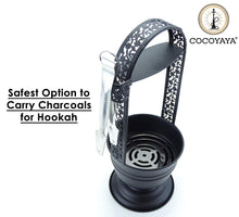 Load image into Gallery viewer, COCOYAYA Crown Large Hookah Charcoal Holder Stand (45cm) Black