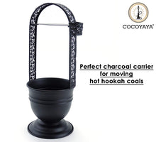 Load image into Gallery viewer, COCOYAYA Crown Large Hookah Charcoal Holder Stand (45cm) Black