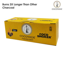 Load image into Gallery viewer, COCOYAYA Coco Smoker Flat Coconut Charcoal for All Hookah (250 Gm, 30 Cubes)