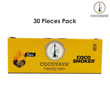 Load image into Gallery viewer, COCOYAYA Coco Smoker Flat Coconut Charcoal for All Hookah (250 Gm, 30 Cubes)