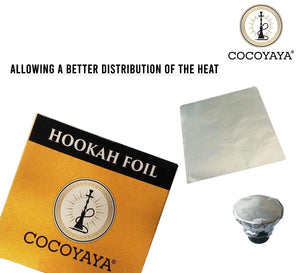 COCOYAYA Aluminium Foil Paper Precut for All Hookah (Pack of 10)