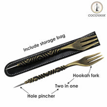 Load image into Gallery viewer, COCOYAY 1496 Hookah Fork With Pecker Aluminum Foil Hole Puncher Two in One ( Colour May Vary )