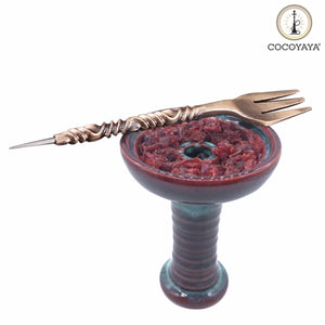 COCOYAY 1496 Hookah Fork With Pecker Aluminum Foil Hole Puncher Two in One ( Colour May Vary )