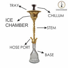 Load image into Gallery viewer, COCOYAYA Gamaliya Series Hani Hookah 34 Inch Golden(with bag)