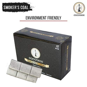 COCOYAYA Smoker Charcoal for Hookah - (60 Pcs)