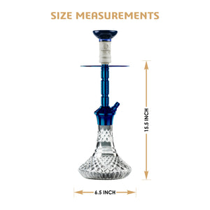 COCOYAYA Conquer Series Gene Hookah Blue ( Cut Glass Base )