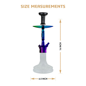 COCOYAYA Prince Series Milan Hookah Ranibow ( Transparent Base )