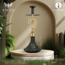 Load image into Gallery viewer, COCOYAY Angel Series Shadow Hookah Golden ( Dark Green Base )(with bag)
