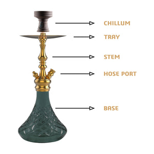 COCOYAYA Prince Series Simba Hookah Golden ( Base Dark Grey )