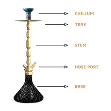 Load image into Gallery viewer, COCOYAYA King Series Spector Hookah Golden (Base Black)
