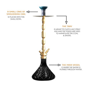 COCOYAYA King Series Spector Hookah Golden (Base Black)