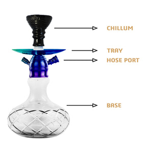 COCOYAYA X Series Hookah X17 Rainbow (BaseTransparent)