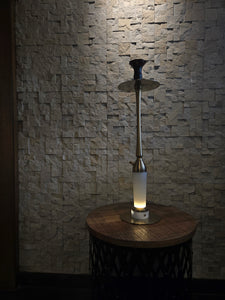 COCOYAYA Coco Slims Series Sterling Marble LED Light Hookah White Golden(with bag)