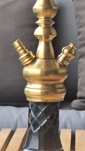 COCOYAYA Prince Series Simba Hookah Golden (Dark Blue Base) with Bag