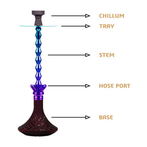 COCOYAYA King Series Fabio Hookah Rainbow (Purple Base)