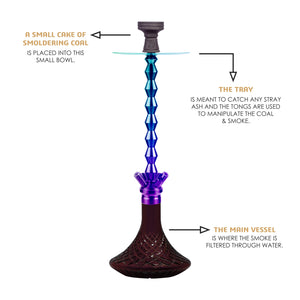 COCOYAYA King Series Fabio Hookah Rainbow (Purple Base)