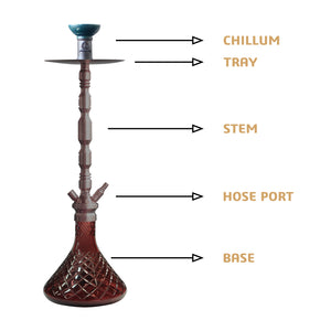 COCOYAYA King Series Spector Hookah Golden ( Base Purple )