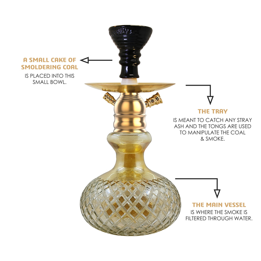 COCOYAYA X Series Hookah X17 Golden (Base Orange)