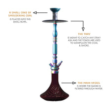 Load image into Gallery viewer, COCOYAYA King Series Carlos Hookah Rainbow (Purple Base)
