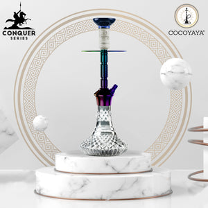 COCOYAYA Conquer Series Gene Hookah Rainbow ( Cut Glass Base )