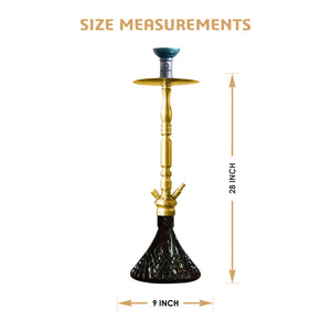 COCOYAYA King Series Carlos Hookah Golden (BLack Base)(with bag)