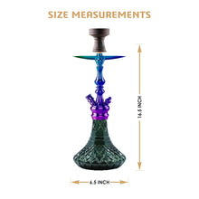 Load image into Gallery viewer, COCOYAYA Simba Hookah Black Base/Golden Stem Rainbow
