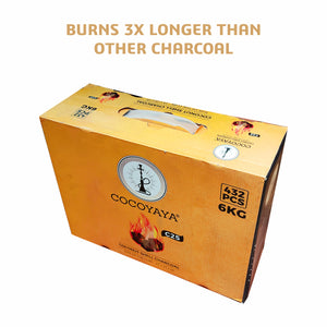 COCOYAYA Coconut Charcoal for Hookah - 6 kg (432 Cubes)