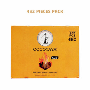 COCOYAYA Coconut Charcoal for Hookah - 6 kg (432 Cubes)