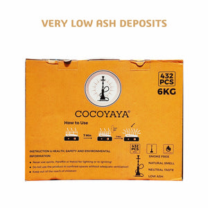 COCOYAYA Coconut Charcoal for Hookah - 6 kg (432 Cubes)