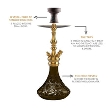 Load image into Gallery viewer, COCOYAYA Prince Series Simba Hookah Golden ( Grey Base )(With Bag)
