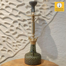 Load image into Gallery viewer, COCOYAYA Prince Series Big Valencia Hookah Golden (Dark Green Base)(with bag)
